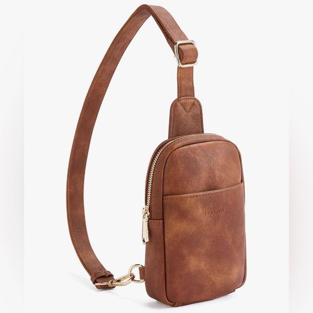 Brown Leather Crossbody Bag